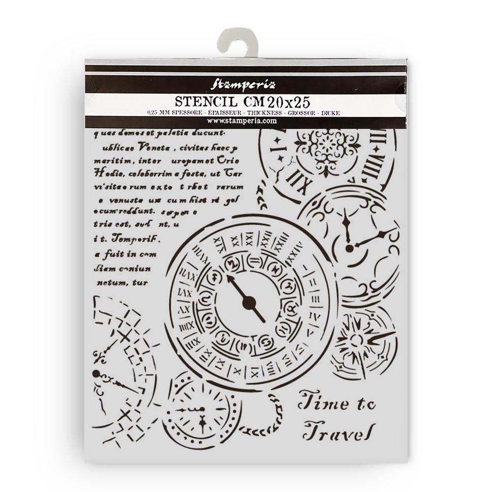 KSTD182 Stamperia Venice City of Art Stencil Time to Travel