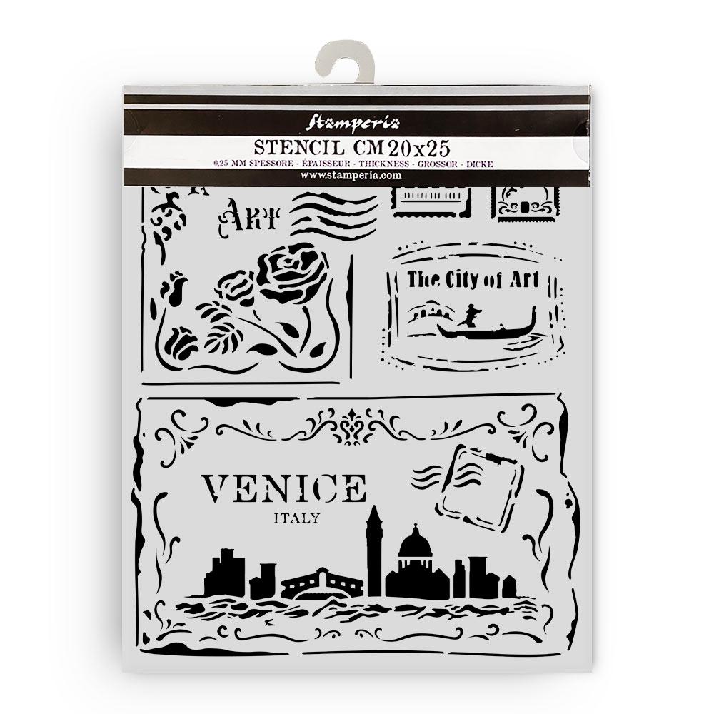 KSTD183 Stamperia Venice City of Art Stencil Cards