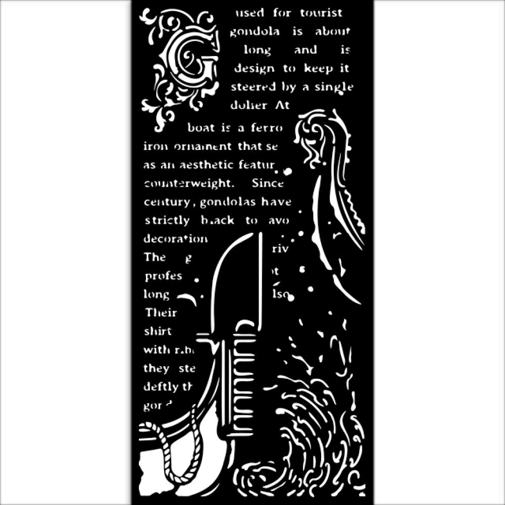 KSTDL120 Stamperia Venice City of Art Stencil Gondola