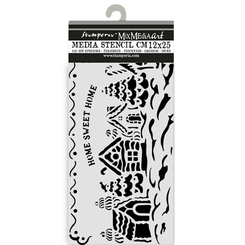 KSTDL123 Stamperia Candy Christmas Stencil Village