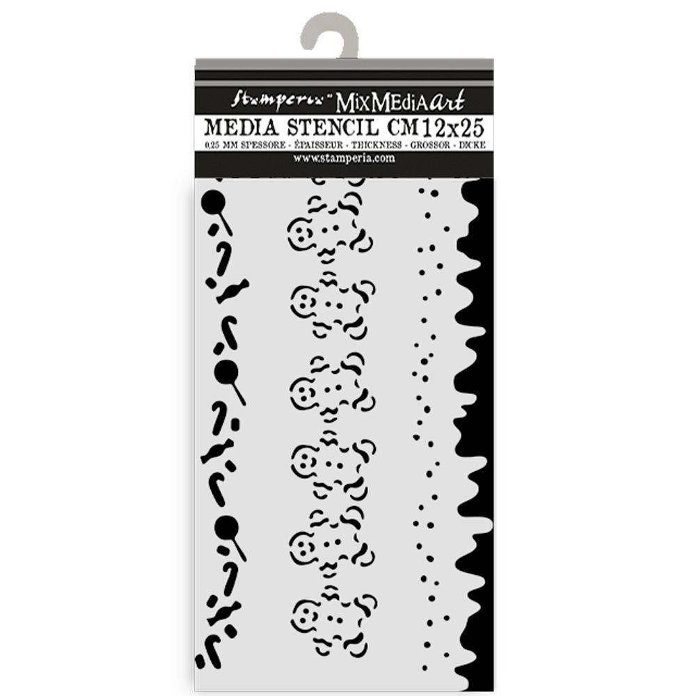 KSTDL125 Stamperia Candy Christmas Stencil Stripes