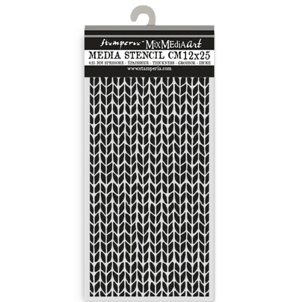 KSTDL129 Stamperia Whispering Woods Stencil Knitting