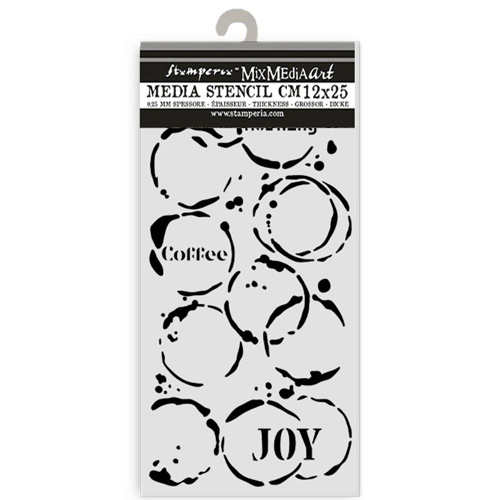 KSTDL133 Stamperia Furry Friends Stencil Coffee Prints