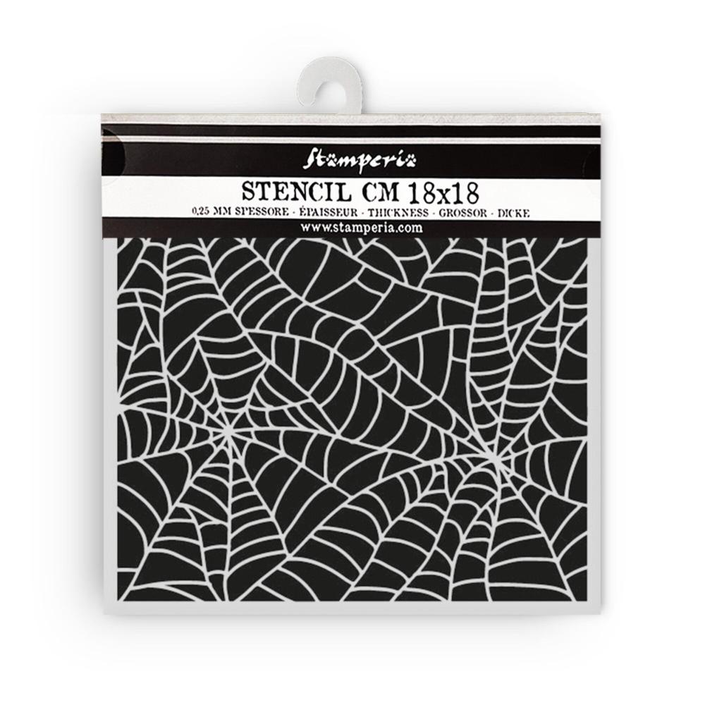 KSTDQ127 Stamperia Whispering Woods Thick Stencil 18x18cm Spider