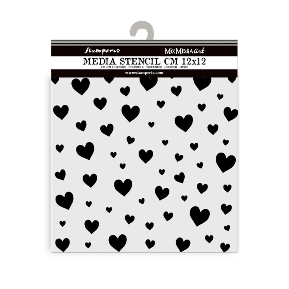 KSTDS42 Stamperia Timeless Stencil Hearts