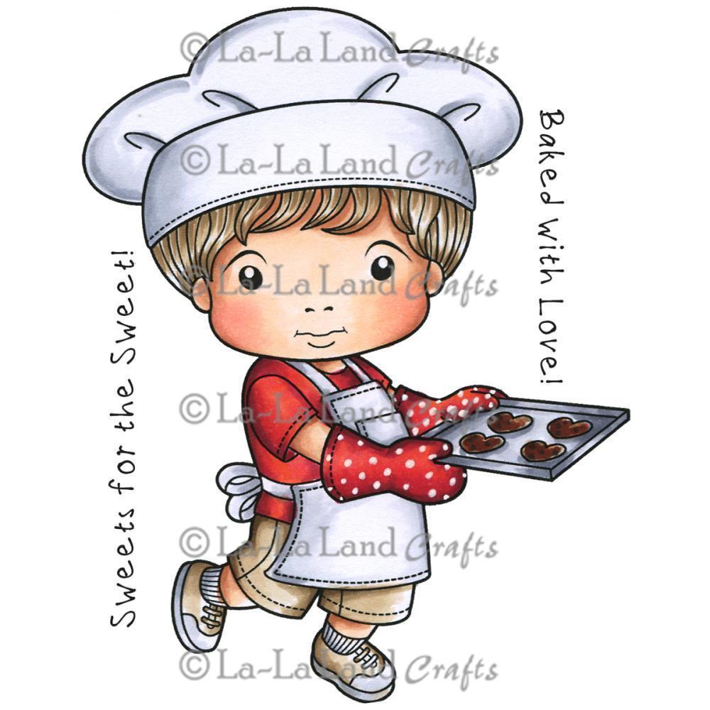 La-La Land Cling Mount Rubber Stamp Heart Cookies Luka