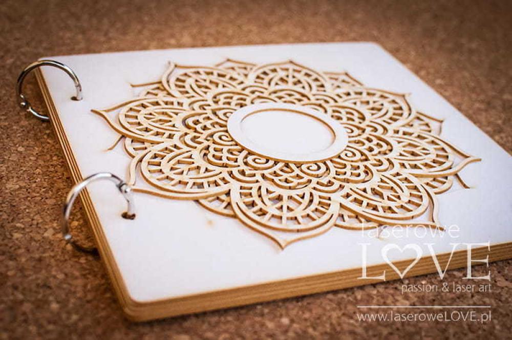 Laserowe Love Album 20x20 cm Mandala Indiana