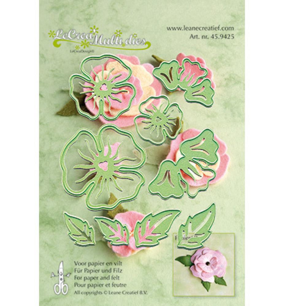 LeCrea Multi Dies Präge- und Schneideschablone Flower 005