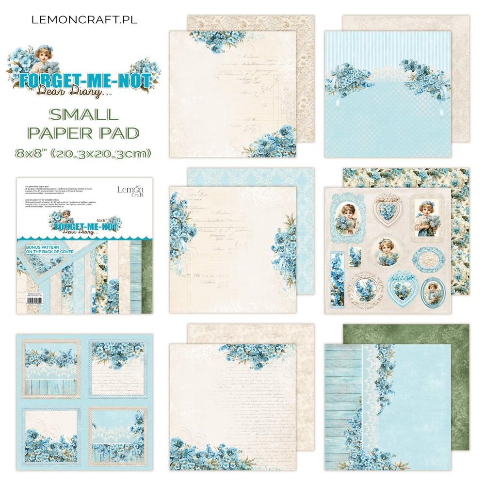 Lemon Craft Dear Diary Forget me not 8x8 Paper Pad