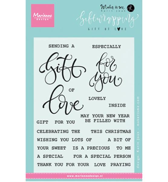 MD Clear Stamps Giftwrapping Gift of Love #KJ1718