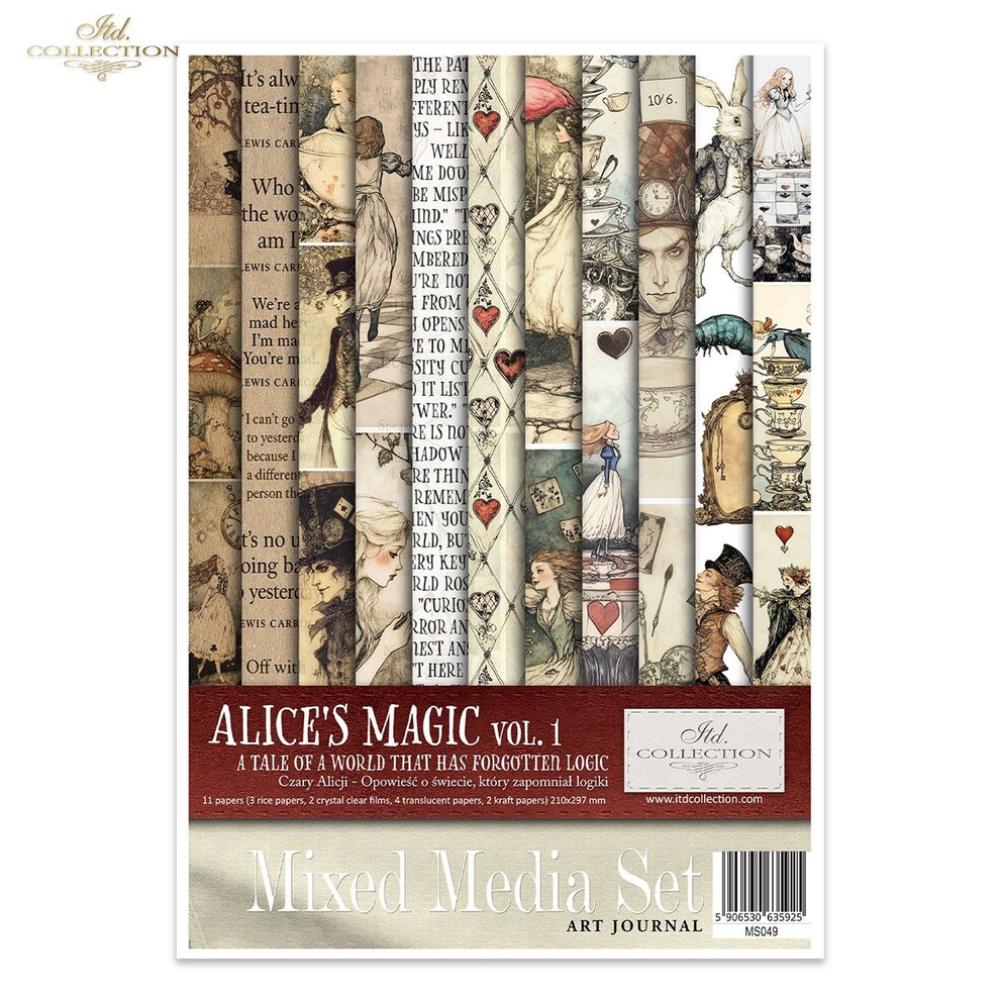 MS049 ITD Collection Alice's Magic A4 Mixed Media Set vol. I