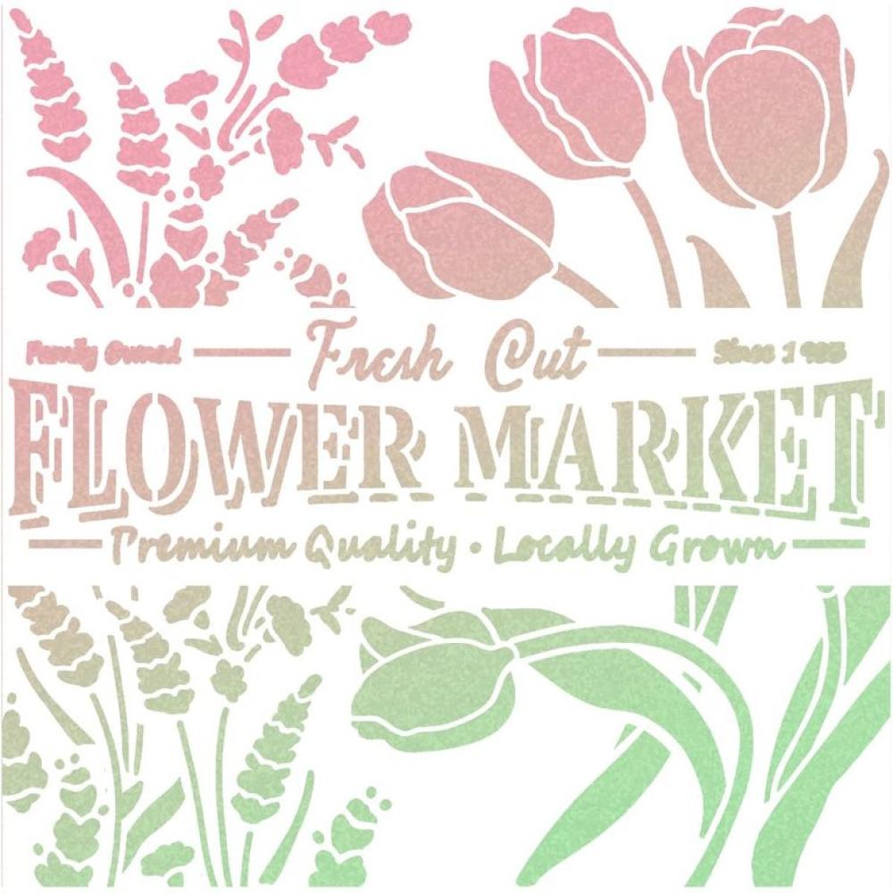 Ciao Bella 8x8 Stencil Flower Market MS8-007