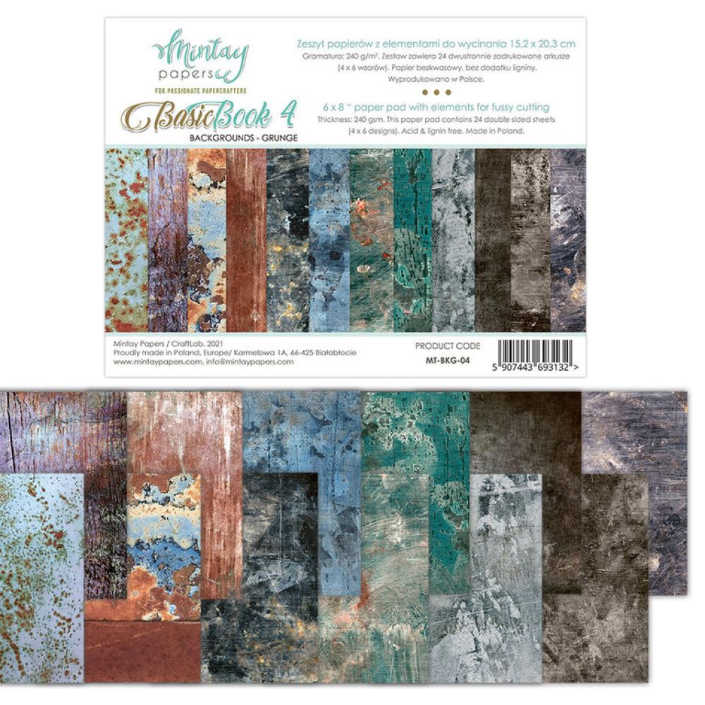 Mintay 6x8 Paper Pad Basic Book Grunge #04