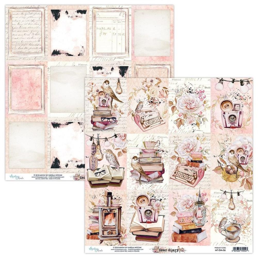 SET Mintay 12x12 Paper Sheet Dear Diary Cards #06