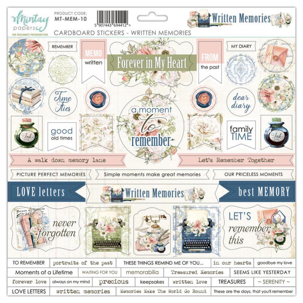 Mintay 12x12 Cardboard Stickers Written Memories