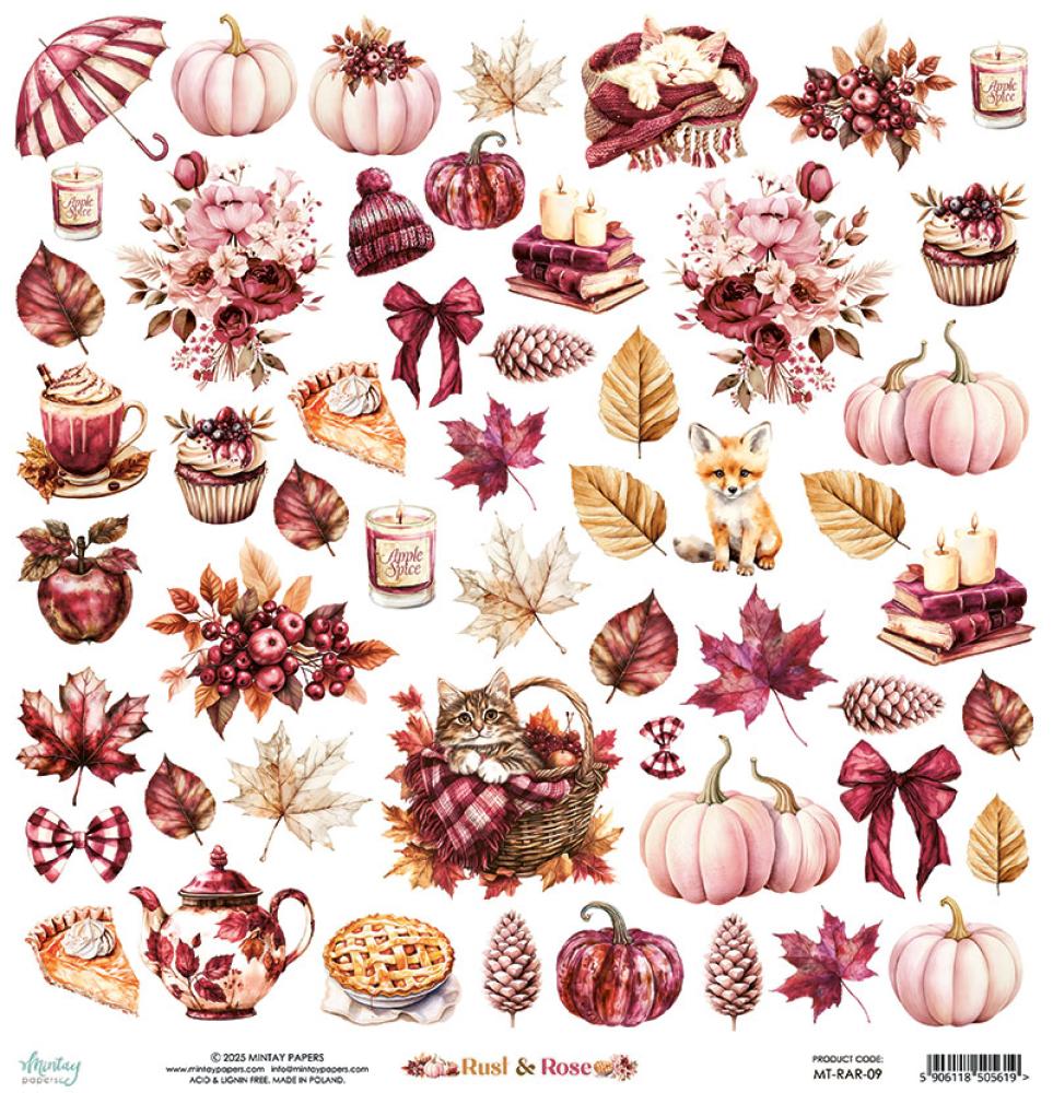 Mintay Papers Rust & Rose 12x12 Paper Pad