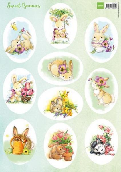 Marianne Design A4 Bogen Sweet Bunnies #VK9575