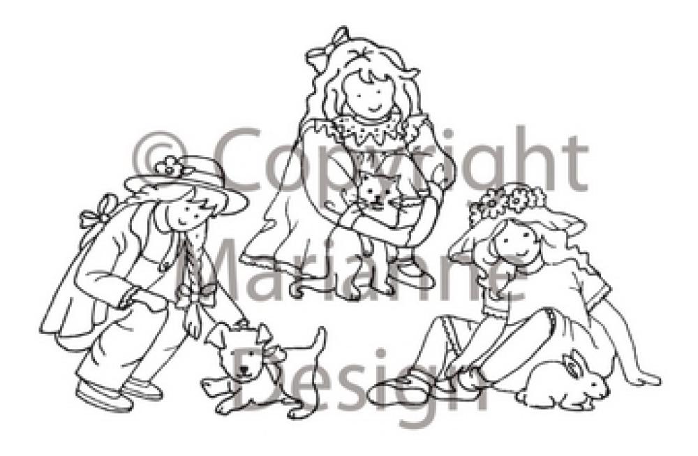 Marianne Design Clear Stamp Animal Farm Girls TC0816