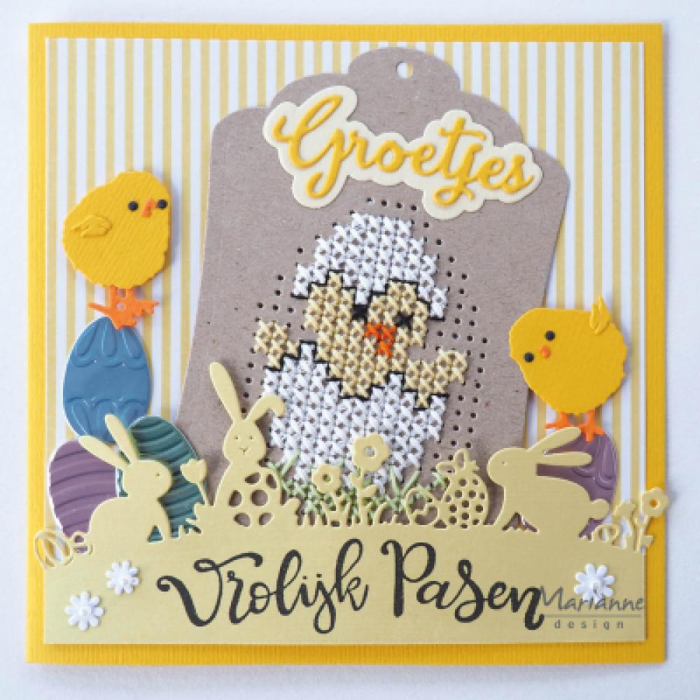 Marianne Design Craftables Cross Stitch Easter Egg #CR1497