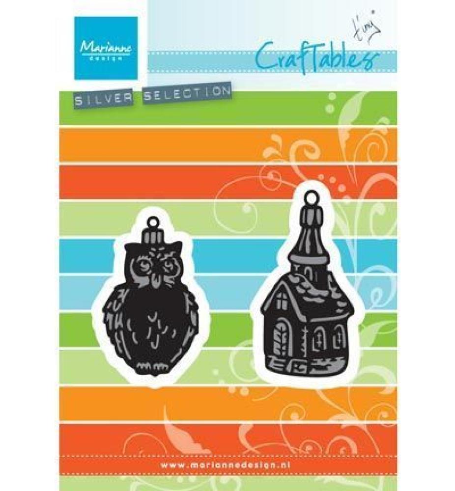 Marianne Design Craftables Tiny's Ornaments Church & Owl