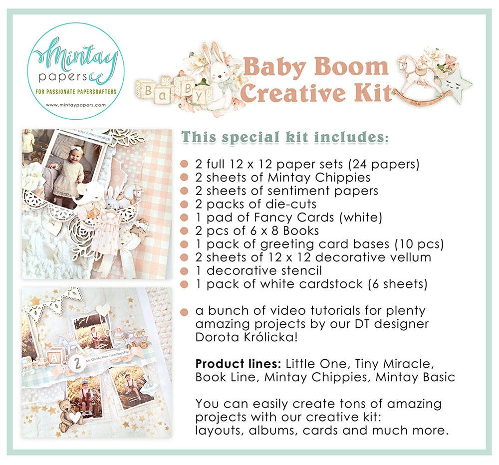 Mintay Papers Baby Boom Scrapbooking Creative KIT