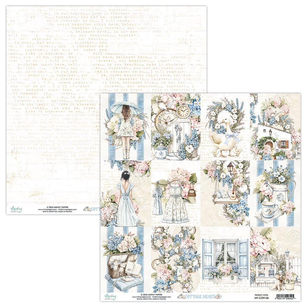 Mintay Papers Cottage Heart 12x12 Paper Sheet Cards 06