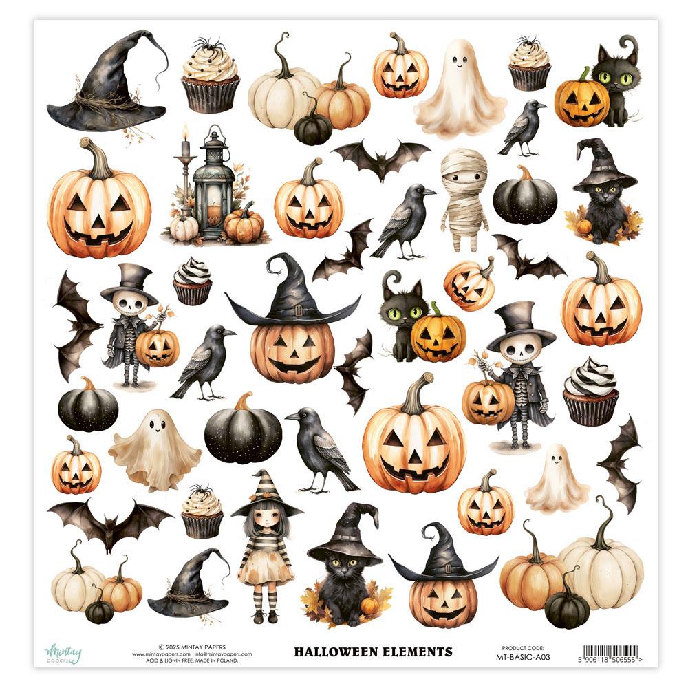 Mintay Papers Halloween 12x12 Elements Sheet