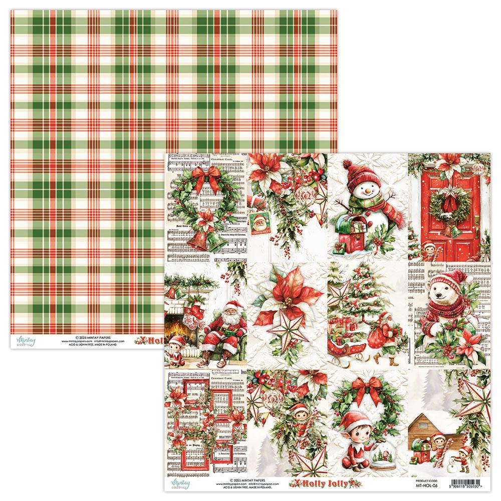Mintay Papers Holly Jolly 12x12 Paper Sheet Cards 06