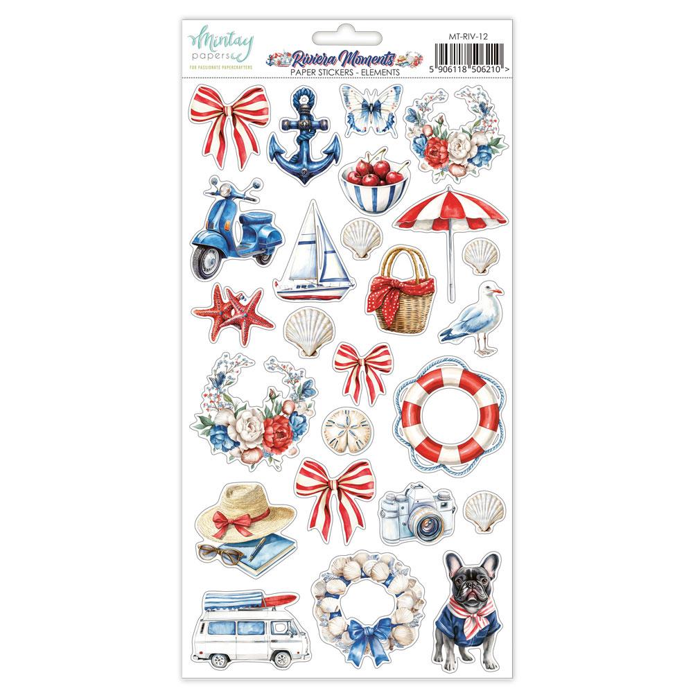 Mintay Papers Riviera Moments 6x12 Paper Stickers Elements