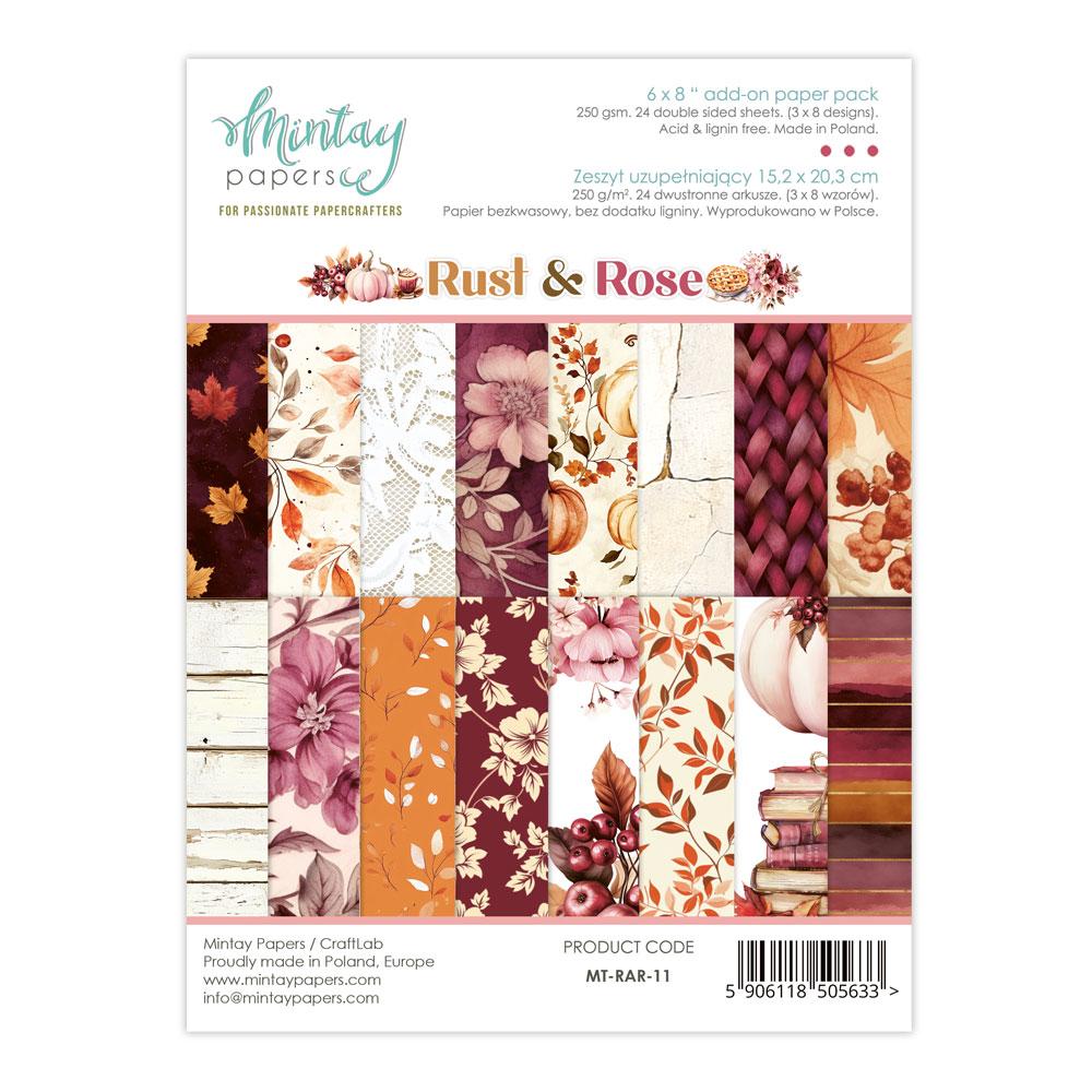 Mintay Papers Rust & Rose 6x8 Add-on Paper Pad