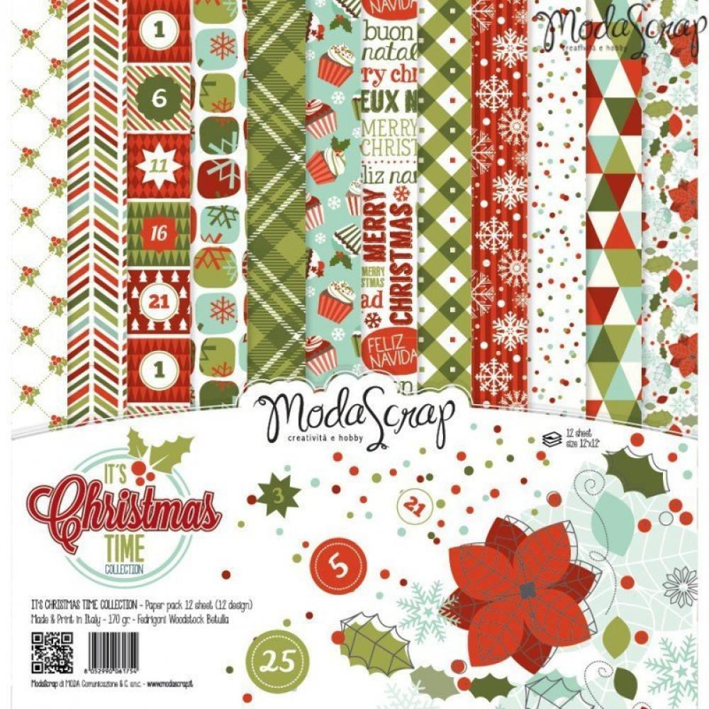 ModaScrap 12x12 Paper Pack It's Christmas Time