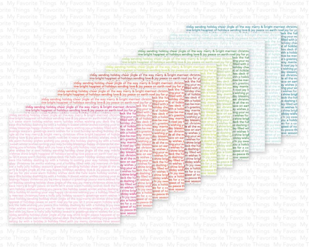 My Favorite Things Christmas Text 6x6 Paper Pad