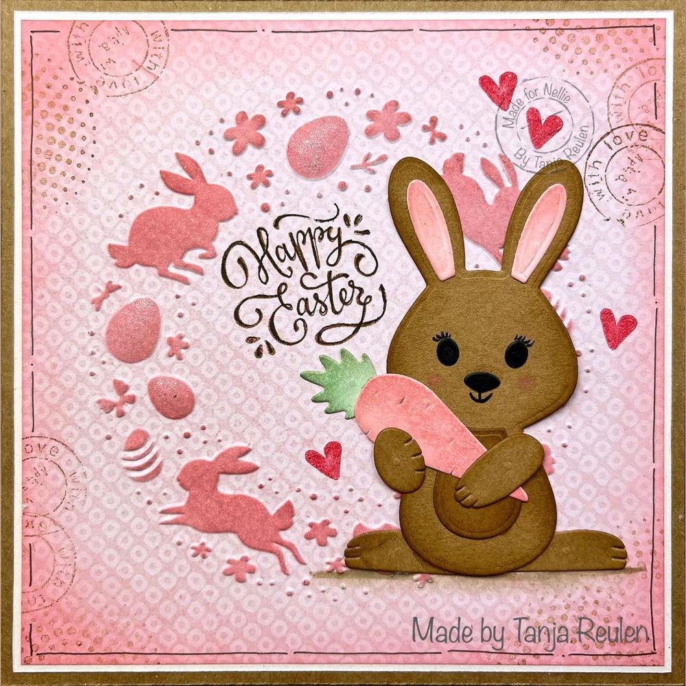 Nellie Snellen 3D Embossing Folder Easter Wreath #067