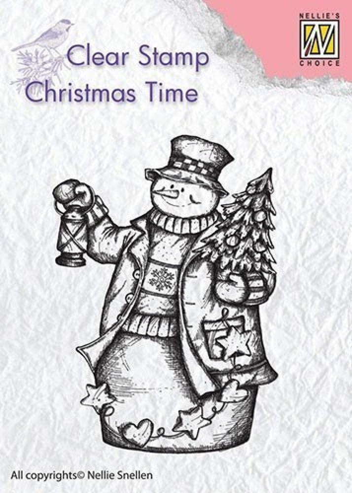 Nellie Snellen Clear Stamp Snowman with Lantern #CT024
