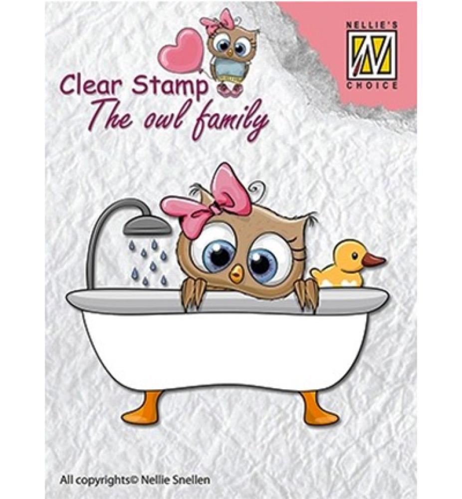 Nellie Snellen Clear Stempel Taking a Bath