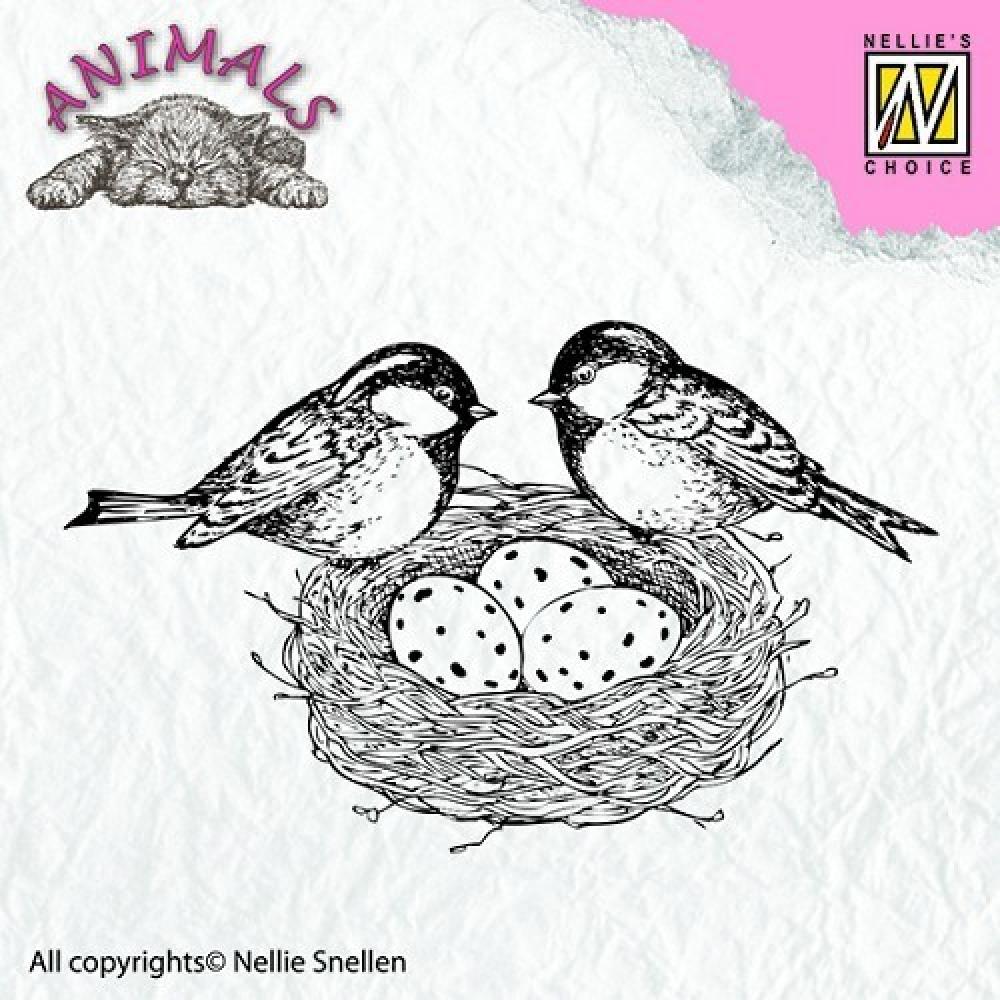 Nellie Snellen Clear Stempel Vogelnest