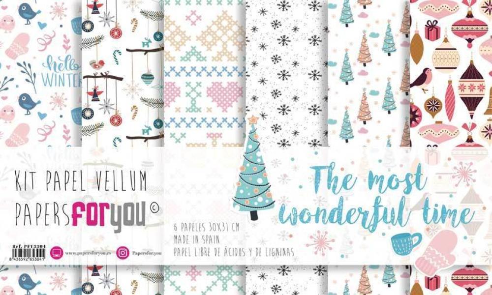 Papers For You 12x12 Kit Vellum The Most Wonderful Time #3304