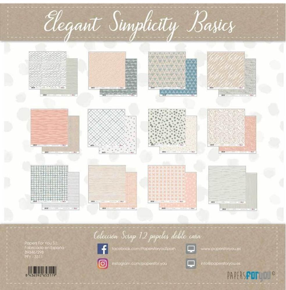 Papers For You 12x12 Paper Pad Elegant Simplicity Basics #3311