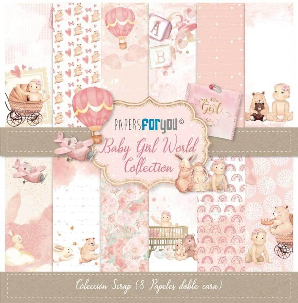 PFY 12x12 Paper Pad Baby Girl World #3450
