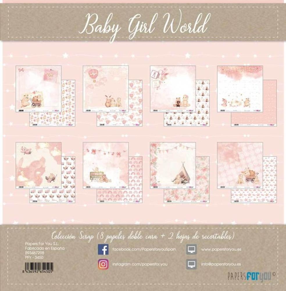 PFY 12x12 Paper Pad Baby Girl World #3450