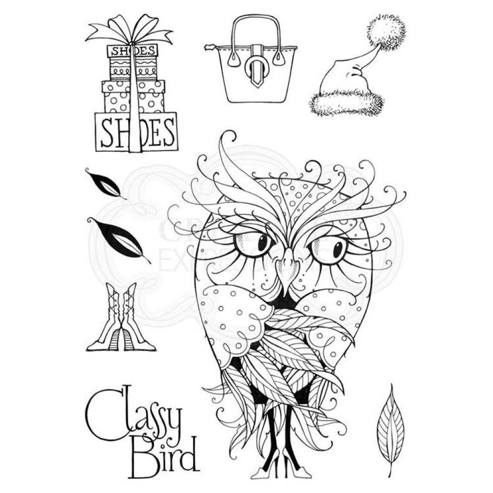 Pink Ink Designs Clear Stamp Classy Bird