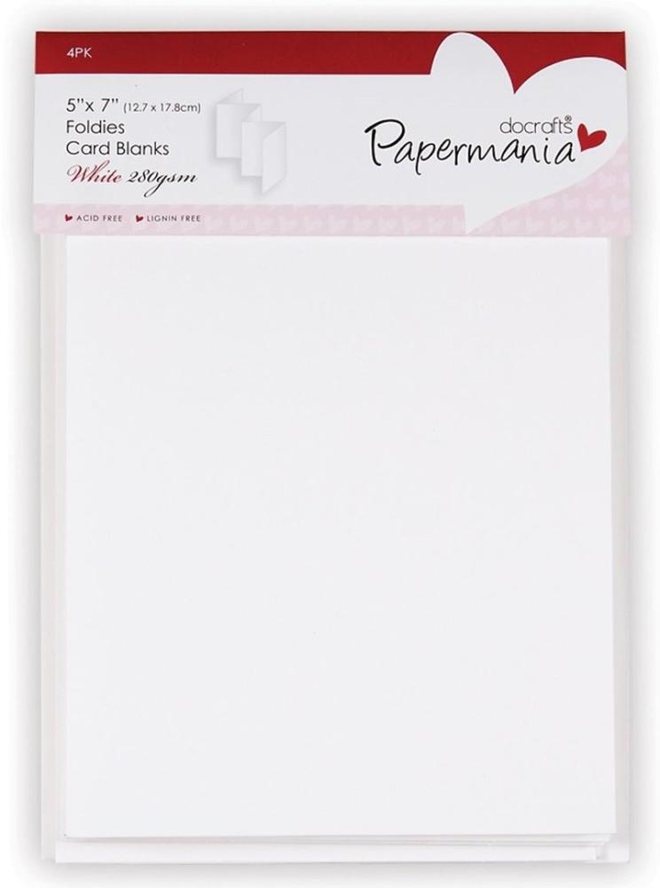 Papermania 5x7" Foldies Kartenset - Weiss
