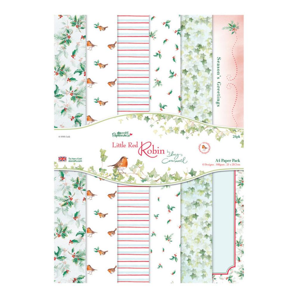 Papermania A4 Paper Pack Little Red Robin