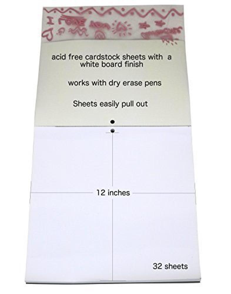 SALE DCWV 12x12 Paper Stack White Board #342