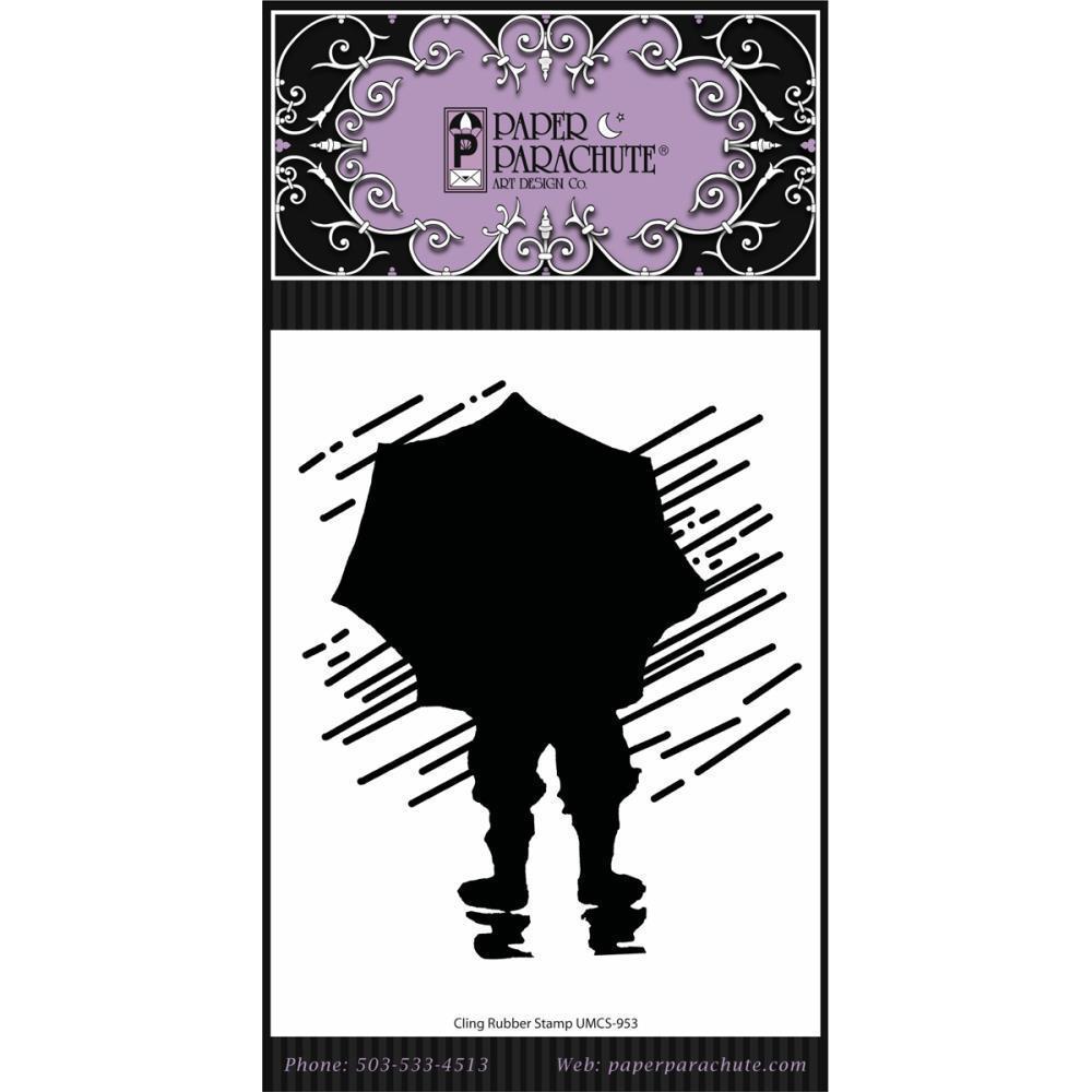 Paper Parachute Cling Rubber Stamps Rain Man