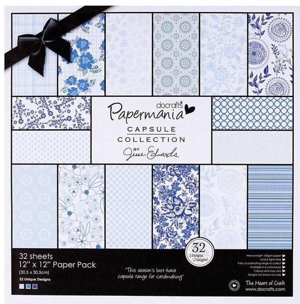 Papermania Capsule Burleigh Blue 12x12 Paper Pad