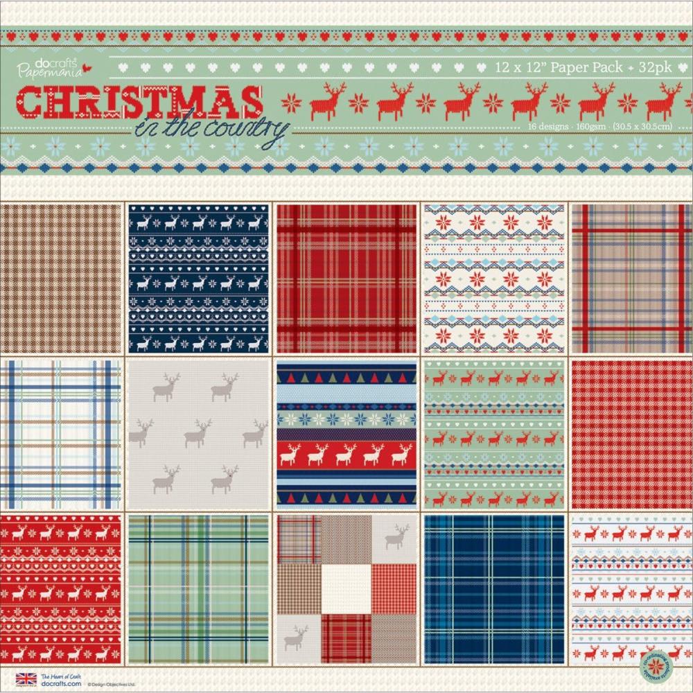 Papermania Christmas In The Country 12x12 Paper Pad
