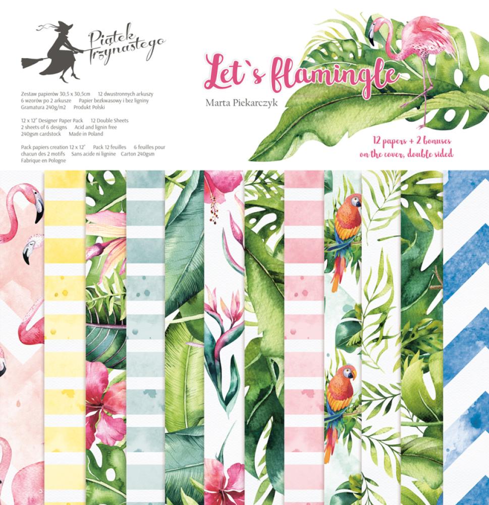 Piatek 13 Paper Pad 12x12 Let's Flamingle #276