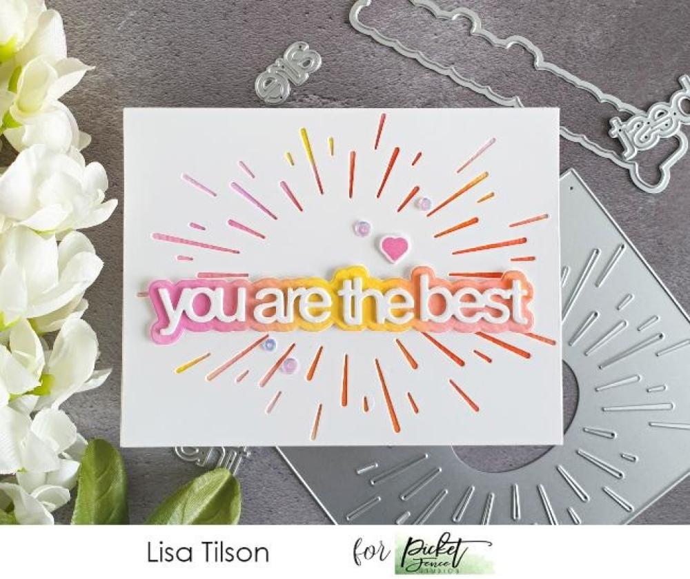 Picket Fence Studios "you are the best" Word Die #168