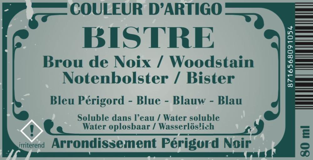 Pigmentfarbe Bistre Blue 80 mll